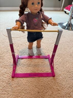 American Girl Pink and Gold Gymnastics Bar Accessory